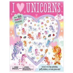 Make Believe Ideas - Puffy Stickers I Love Unicorns - Make Believe Ideas
