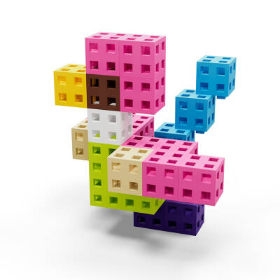 Meli Cube Pink 200 Parça Blok Seti 50812 - 5