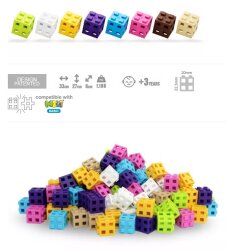 Meli Cube Pink 200 Parça Blok Seti 50812 - 8