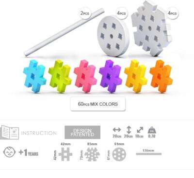 Meli Maxi Constructor 70 Parça Blok Seti 50420 - 8