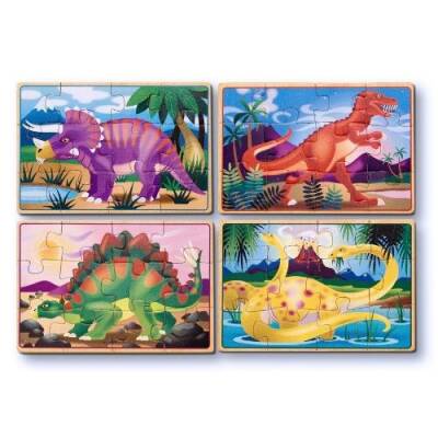 Melissa&Doug Ahşap 12X4 Yapboz Seti - Dinozorlar Md003791 - 2