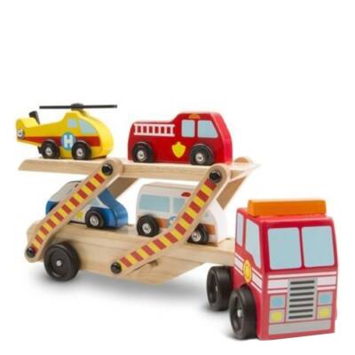 Melissa&Doug Ahşap Acil Yardım Araçları Taşıyıcı Tır MD004610 - 2