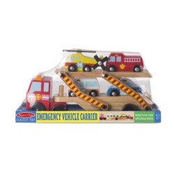 Melissa&Doug Ahşap Acil Yardım Araçları Taşıyıcı Tır MD004610 - 1