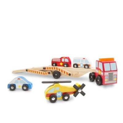 Melissa&Doug Ahşap Acil Yardım Araçları Taşıyıcı Tır Md004610 - 3