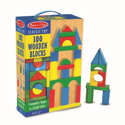 Melissa&Doug Ahşap Blok Seti - 100 Parça MD000481 - 1