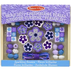 Melissa&Doug Ahşap Boncuk Dizme -Parıldayan Çiçekler Md009494 - 1