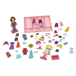 Melissa&Doug Ahşap Mıknatıslı Giydirme - Abby ile Emma MD004940 - 3