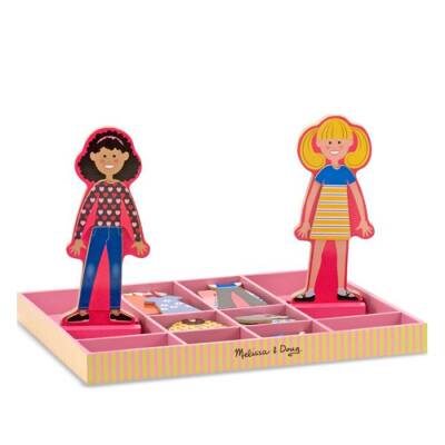 Melissa&Doug Ahşap Mıknatıslı Giydirme - Abby ile Emma MD004940 - 2