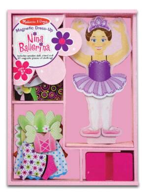 Melissa&Doug Ahşap Mıknatıslı Giydirme - Balerin Nina Md003554 - 1