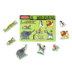 Melissa&Doug Ahşap Sesli Yapboz - Hayvanat Bahçesi MD000727 - 2