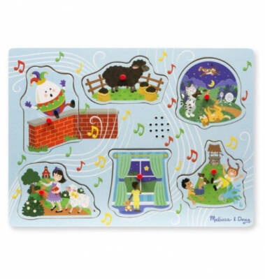 Melissa&Doug Ahşap Sesli Yapboz-İngilizce Çocuk Şarkıları 2 MD000737 - 1