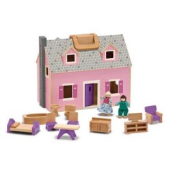 Melissa&Doug Ahşap Taşınabilir Küçük Mobilyalı Ev MD003701 - 2