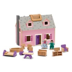 Melissa&Doug Ahşap Taşınabilir Küçük Mobilyalı Ev Md003701 - Melissa&Doug