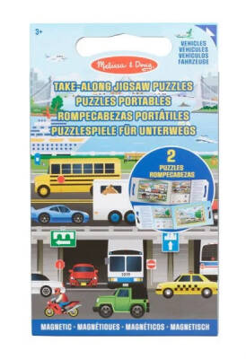 Melissa&Doug Mıknatıslı Yapboz Seti - 2X15 - Araçlar Md042830 - 1