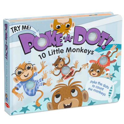 Melissa&Doug Poke-A-Dot - İnteraktif Kitap - 10 Little Monkeys Md041345 - 1