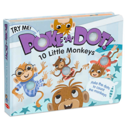 Melissa&Doug Poke-A-Dot - İnteraktif Kitap - 10 Little Monkeys MD041345 - 1