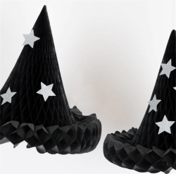 Meri Meri - Hanging Honeycomb Witch Hat Decorations - Cadı Şapka Dekorları (3'lü) - 2