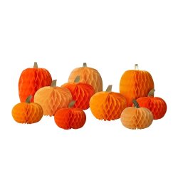 Meri Meri - Honeycomb Pumpkins - Petekli Bal Kabakları - 10'lu - 1