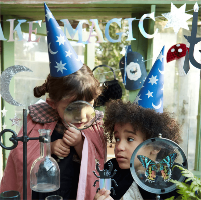 Meri Meri - Wizard Party Hats & Wands - Sihirbaz Parti Şapkaları & Sihirli Değnekler (6'lı) - 4