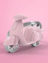 Metalmorphose Scooter Anahtarlık MTM999-05 Pembe Gri - 3