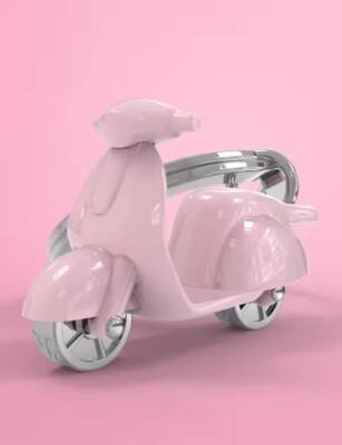 Metalmorphose Scooter Anahtarlık MTM999-05 Pembe Gri - 3