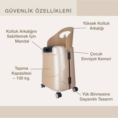 MiaMily Carry On Kabin Boy Valiz - Champagne Gold lug2018cg - 7
