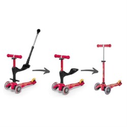 Micro Mini 3 İn 1 Deluxe Plus Red Scooter Mmd056 - 7