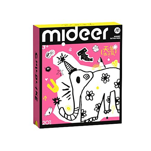 Mideer Basic Eğlenceli Dövme Çıkartmaları - Pembe 20 Parça MD1680 - 1