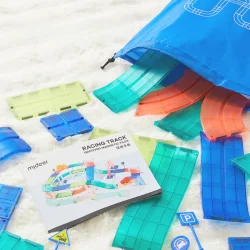 Mideer Magnetic Tiles Arabalı Yarış Pisti - 115 Parça MD6395 - 3