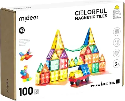 Mideer Renkli Magnetic Tiles 100 Parça Ct1211 - 1