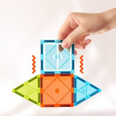 Mideer Renkli Magnetic Tiles Küçük Mimar 36 Parça Md4289 - 5