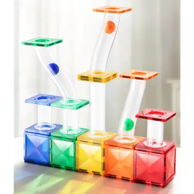 Mideer Renkli Magnetic Tiles Parkur 100 Parça Md1166 - 2