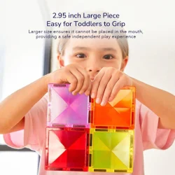 Mideer Renkli Magnetic Tiles Parkur 100 Parça Md1166 - 3