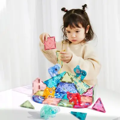 Mideer Renkli Magnetic Tiles Sihirli Orman 40 Parça Ct6399 - 2