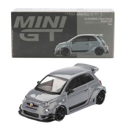 Mini GT 1/64 Abarth 595 LB-WORKS x Abas Works Grey - Mini GT