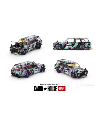 Mini Gt 1/64 Datsun Kaıdo 510 Wagon Hks V1 Khmg144 - 1