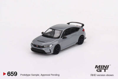 Mini Gt 1/64 Honda Civic Type R Sonic Gray Pearl Mgt00659-L - 1