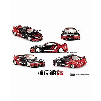 Mini GT 1/64 Kaido House Nissan Skyline GT-R (R33) Kaido Works ADVAN - 5