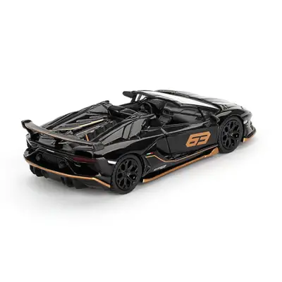 Mini Gt 1/64 Lamborghini Aventador Svj 63 Roadster Mgt00803-BLC - 2