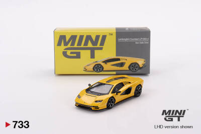 Mini Gt 1/64 Lamborghini Countach Lpı 800-4 New Gıallo Orı Mgt00733 - 1