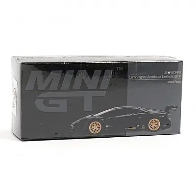 Mini GT 1/64 LB WORKS Lamborghini Aventador Limited Edition Matte Black - 4
