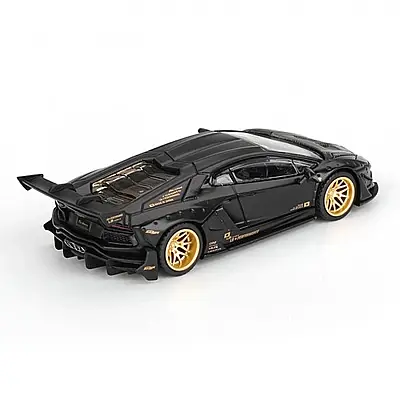 Mini GT 1/64 LB WORKS Lamborghini Aventador Limited Edition Matte Black - 3