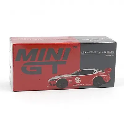 Mini 1/64 LB-WORKS Toyota GR Supra Red/White Mgt01103 - 2
