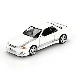 Mini Gt 1/64 Nissan Skyline Gt R R32 Veilside Combat White - Mini GT