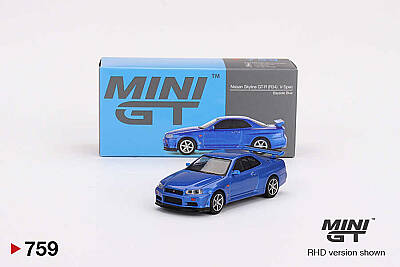 Mini Gt 1/64 Nissan Skyline Gt-R (R34) V-Spec Mgt00759 - 1
