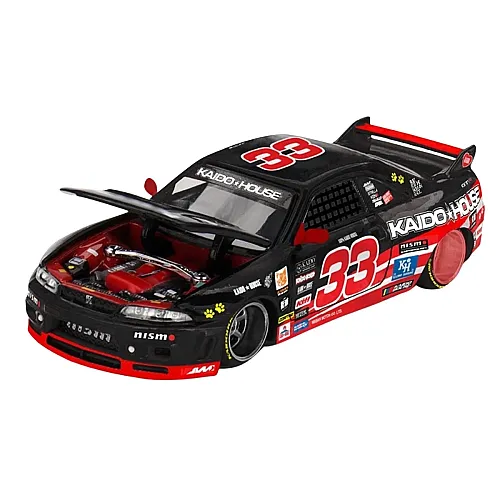 Mini Gt Kaido House 1/64 Nissan Skyline GT-R (R33) Black Kaido Cat+Khmg276 - 1