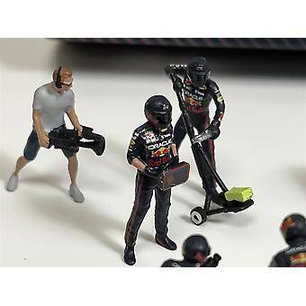 Mini Gt Seriredbull racing rb18 1 max verstappen pit crew set mgds0007 - 5