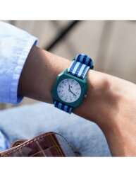 Mini Kyomo A day on earth Çizgili Mavi Yeşil Kol Saati MK39 - 2