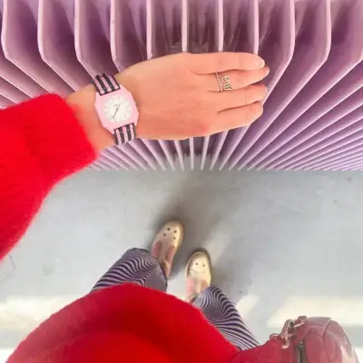 Mini Kyomo Lavender Field Mor Yeşil Kol Saati MK38 - 2