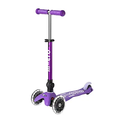 Mini Mıcro Scooter Deluxe Foldable Led Purple Mor Mmd199 - 2